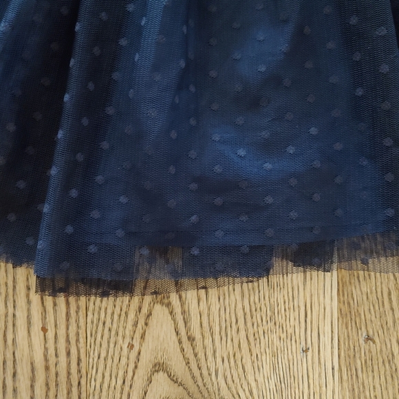H&M Girls Tulle Skirt Do Epic Stuff Black Navy Sparkles Size 14Y - Picture 5 of 11